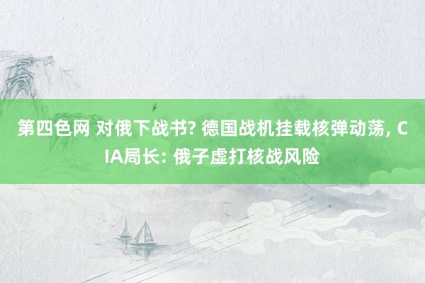 第四色网 对俄下战书? 德国战机挂载核弹动荡， CIA局长: 俄子虚打核战风险