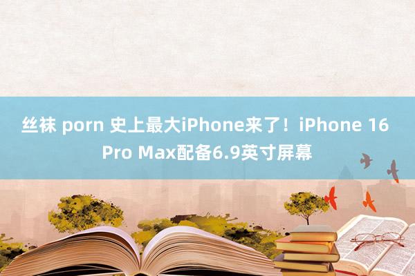 丝袜 porn 史上最大iPhone来了！iPhone 16 Pro Max配备6.9英寸屏幕