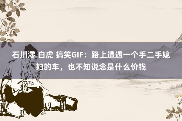 石川澪 白虎 搞笑GIF：路上遭遇一个手二手媳妇的车，也不知说念是什么价钱