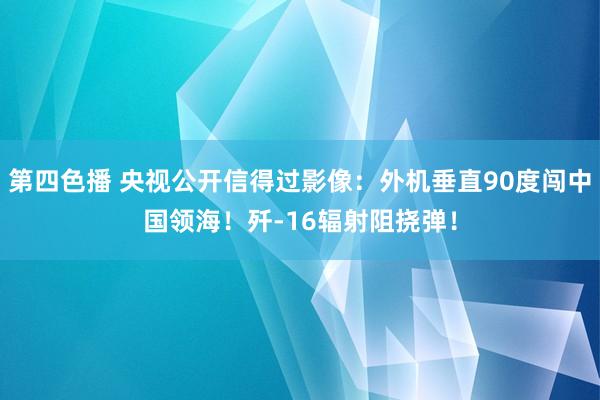 第四色播 央视公开信得过影像：外机垂直90度闯中国领海！歼-16辐射阻挠弹！