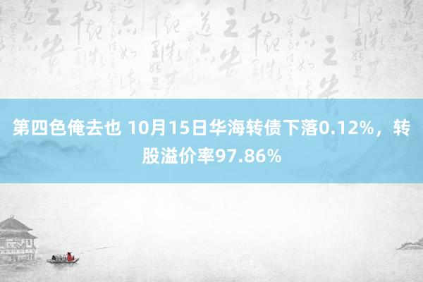 第四色俺去也 10月15日华海转债下落0.12%，转股溢价率97.86%