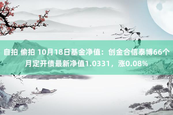 自拍 偷拍 10月18日基金净值：创金合信泰博66个月定开债最新净值1.0331，涨0.08%