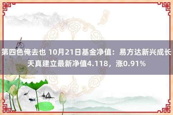 第四色俺去也 10月21日基金净值：易方达新兴成长天真建立最新净值4.118，涨0.91%