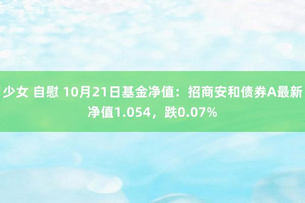 少女 自慰 10月21日基金净值：招商安和债券A最新净值1.054，跌0.07%