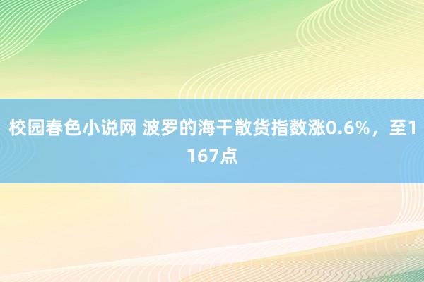 校园春色小说网 波罗的海干散货指数涨0.6%，至1167点