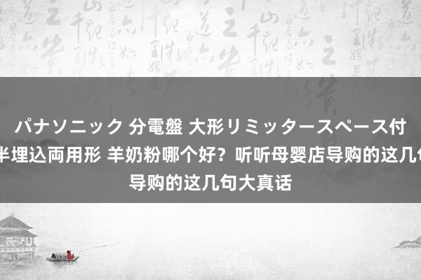 パナソニック 分電盤 大形リミッタースペース付 露出・半埋込両用形 羊奶粉哪个好？听听母婴店导购的这几句大真话