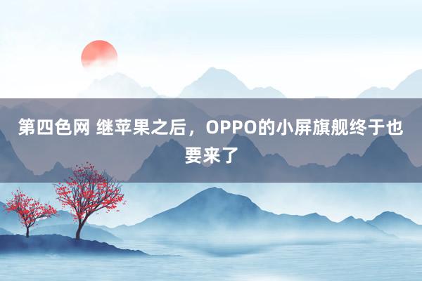 第四色网 继苹果之后，OPPO的小屏旗舰终于也要来了