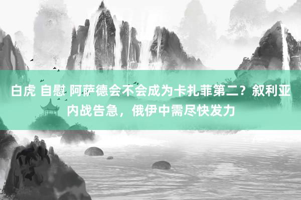 白虎 自慰 阿萨德会不会成为卡扎菲第二？叙利亚内战告急，俄伊中需尽快发力