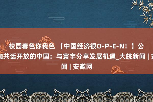 校园春色你我色 【中国经济很O-P-E-N！】公共大咖共话开放的中国：与寰宇分享发展机遇_大皖新闻 | 安徽网