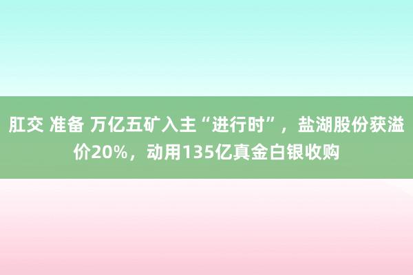 肛交 准备 万亿五矿入主“进行时”，盐湖股份获溢价20%，动用135亿真金白银收购