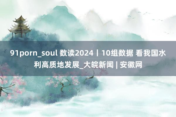 91porn_soul 数读2024丨10组数据 看我国水利高质地发展_大皖新闻 | 安徽网