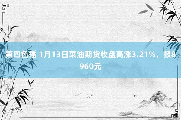 第四色播 1月13日菜油期货收盘高涨3.21%，报8960元